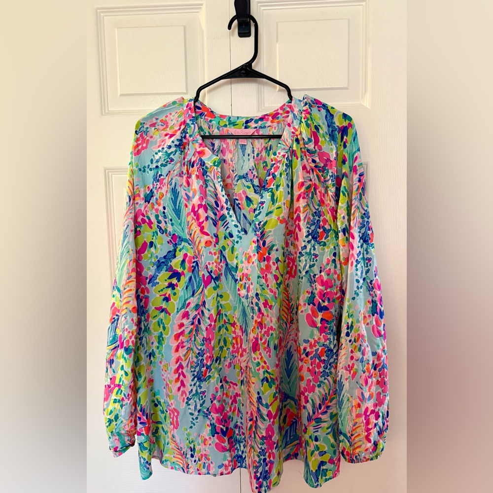 Lilly Pulitzer Martinique top in catch the wave - Picture 2 of 4